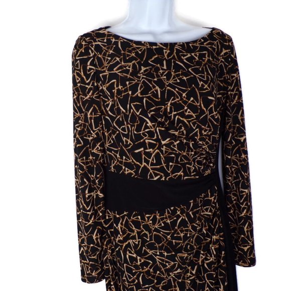 Lauren Ralph Lauren Two-Tone Print Shirred 2426 - Picture 3 of 7